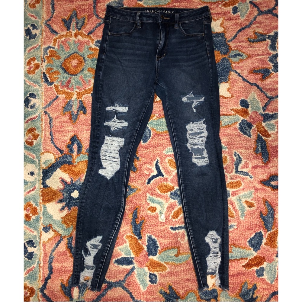 AE High-Waisted Skinny Jeans (size 8)